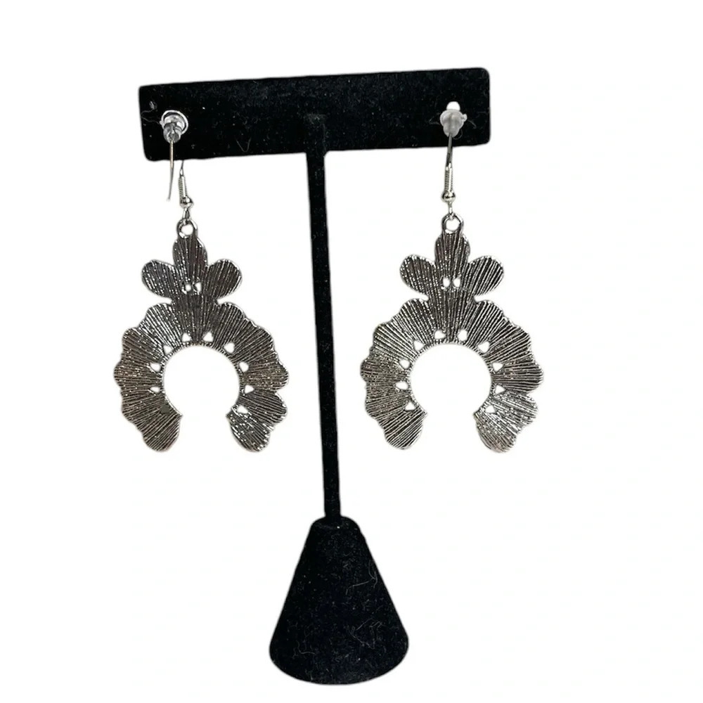 NWT 3 for $20 silver & turquoise horseshoe dangle pierced earrings “you pick 3” - Picture 3 of 5